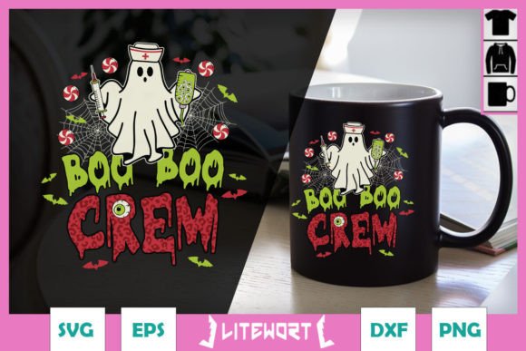 Boo Boo Crew Nurse Halloween SVG for Crafts & Graphics