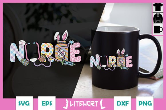 Easter Nurse Retro SVG: Graphics for Crafts