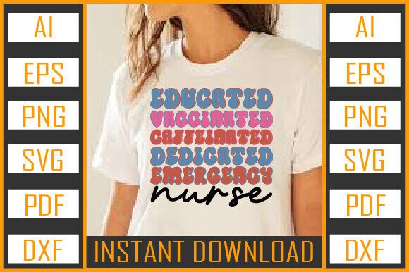 Educated Vaccinated Caffeinated Graphics for Crafts