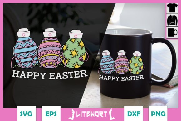 Happy Easter Egg Nurse SVG: Crafts & Graphics