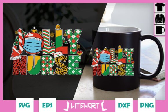 Jolly Nurse Santa SVG for Crafts & Graphics
