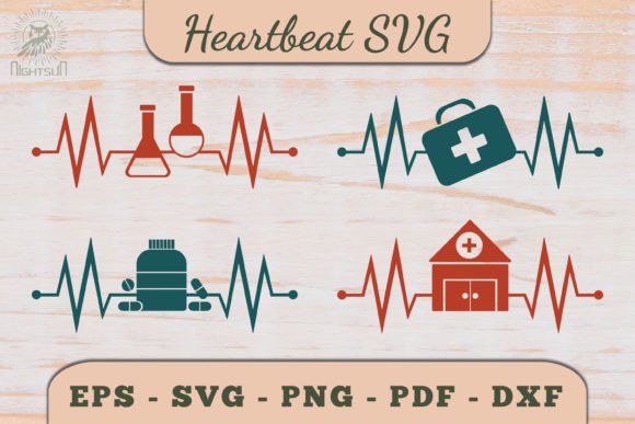 Medical Heartbeat SVG 2: Graphics for Crafts