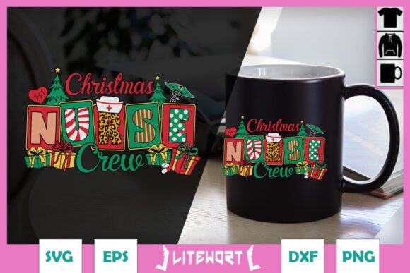 Merry Christmas Nurse Crew SVG: Graphics for Crafts