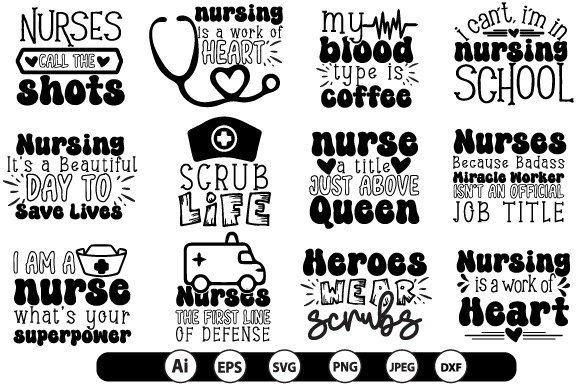 Nurse Graphics for Crafts: SVG Bundle Review