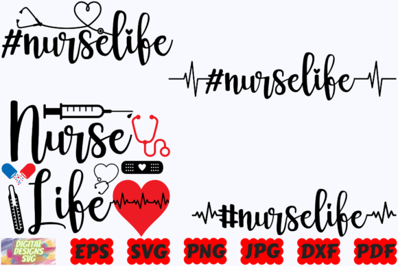 Nurse Life SVG: Graphics for Crafts