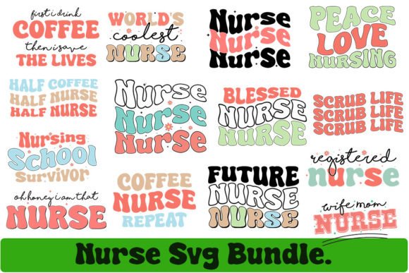 Nurse Retro SVG Bundle: Graphics for Crafts
