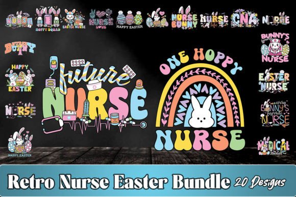 Pastel Retro Nurse Easter SVG: Crafts & Graphics