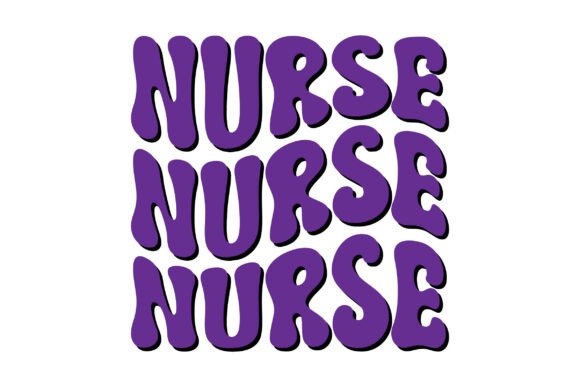 Retro Wavy Nurse Graphics for Crafts