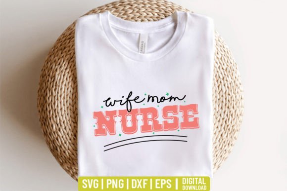 Wife Nurse Retro SVG for Crafts and Graphics